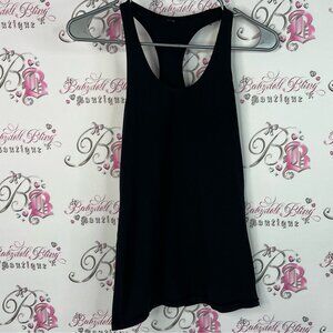 Lululemon tank top racer back logo stretchy yoga Black Sleeveless Women's Top
